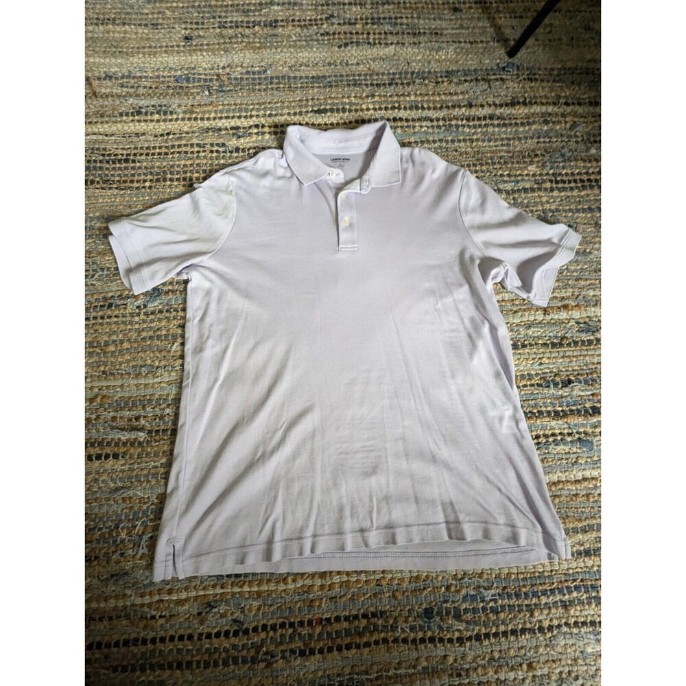 Lands' End Men's White Polo Shirt